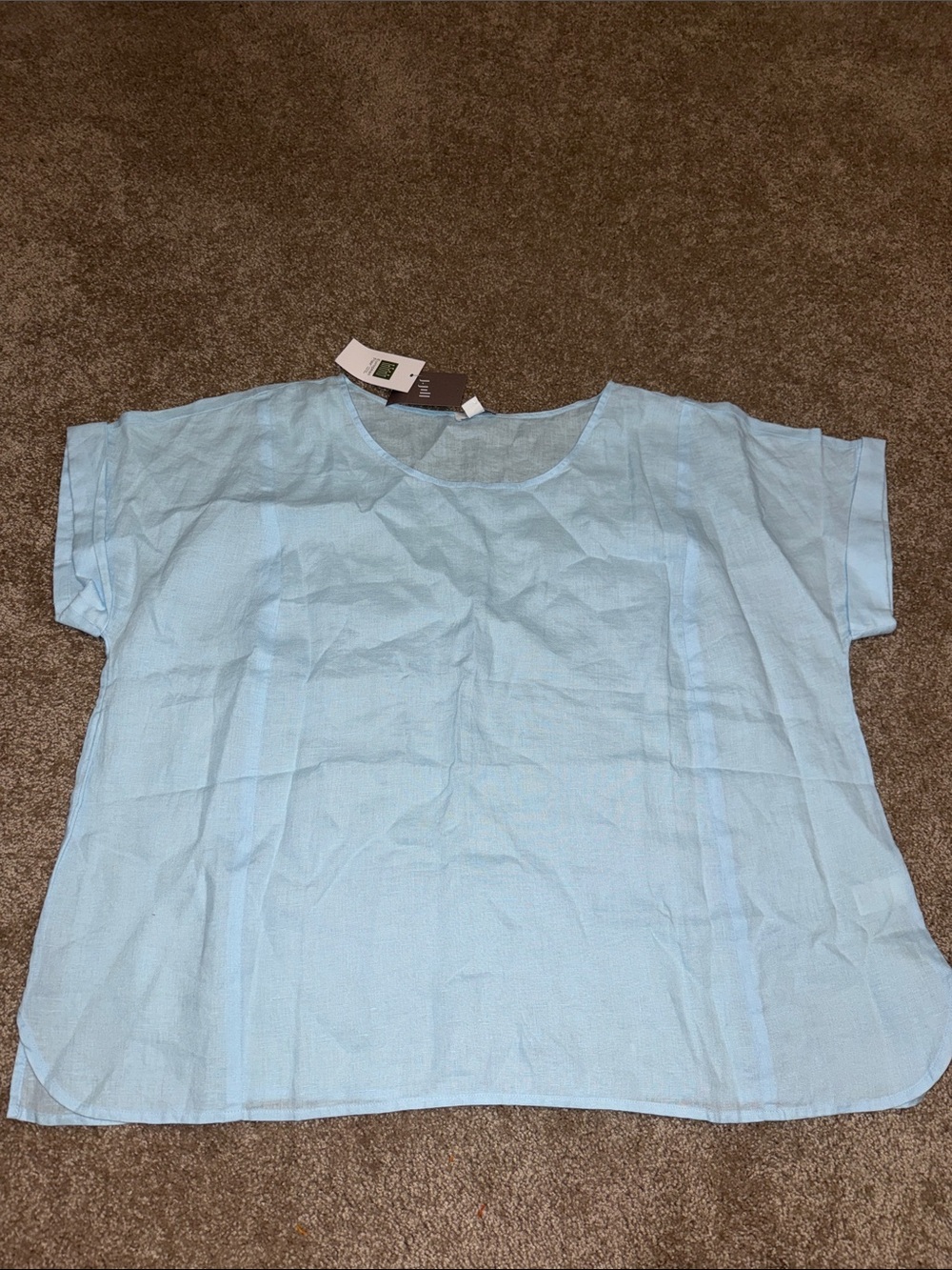 J.Jill Pure Jill Linen Popover Top Size LP - European Flax - NWT - Picture 2 of 6